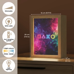 Playstation - Kleurrijk - Abstract - Neon Light Box met kabel (Kinderlampje) klein -USP_EN