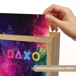 Playstation - Kleurrijk - Abstract - Neon Light Box met kabel (Kinderlampje) klein -USP_websiteprintEN