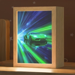 Snelheid - Licht - Sportwagen - Groen Light Box met kabel klein -zzz_3d_website