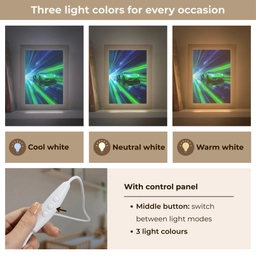 Snelheid - Licht - Sportwagen - Groen Light Box met kabel (Kinderlampje) klein -USP_lichtkleurEN