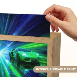 Snelheid - Licht - Sportwagen - Groen Light Box met kabel (Kinderlampje) klein -USP_websiteprintEN