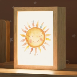 Zon - Watercolor - Geel Light Box met kabel klein -zzz_3d_website