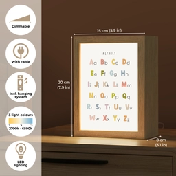 Alfabet - Educatief - Kleuren - Letters leren voor kinderen Light Box met kabel (Kinderlampje) klein -USP_EN
