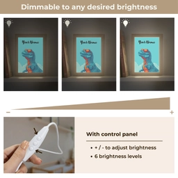 Dino - Blauw - Zonnebril - Wolken Light Box met kabel (Kinderlampje) klein -USP_dimbaarEN