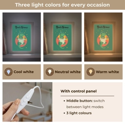 Dino - Groen - Planeet Light Box met kabel (Kinderlampje) klein -USP_lichtkleurEN