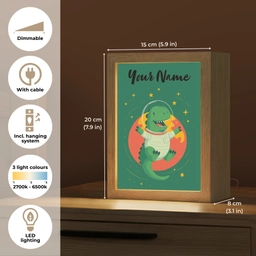 Dino - Groen - Planeet Light Box met kabel (Kinderlampje) klein -USP_EN