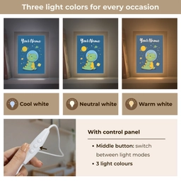 Dino - Ruimte - Planeten Light Box met kabel (Kinderlampje) klein -USP_lichtkleurEN