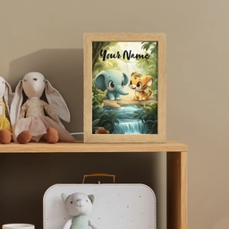 Olifant - Tijger - Bos - Jungle Light Box met kabel (Kinderlampje) klein -sfeer2_kind