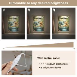 Olifant - Tijger - Bos - Jungle Light Box met kabel (Kinderlampje) klein -USP_dimbaarEN