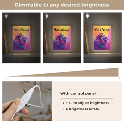 Leeuw - Verf- Kleuren - Dier Light Box met kabel (Kinderlampje) klein -USP_dimbaarEN