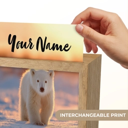Ijsbeer - Sneeuw - Zonsopgang Light Box met kabel (Kinderlampje) klein -USP_websiteprintEN