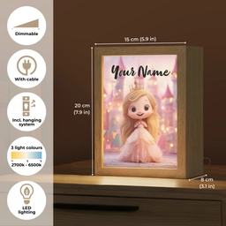 Prinses - Roze - Kasteel Light Box met kabel (Kinderlampje) klein -USP_EN