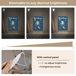Raket - Haai - Ruimte Light Box met kabel (Kinderlampje) klein -USP_dimbaarEN