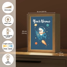 Raket - Haai - Ruimte Light Box met kabel (Kinderlampje) klein -USP_EN