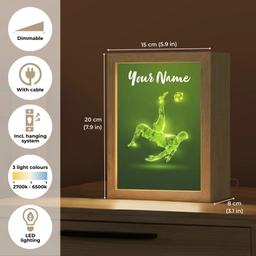 Voetbal - Groen - Omhaal Light Box met kabel (Kinderlampje) klein -USP_EN