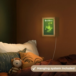 Voetbal - Groen - Omhaal Light Box met kabel (Kinderlampje) klein -sfeer5_kind_EN
