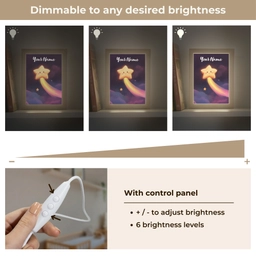 Ster - Gezichtje - Lichtgevend Light Box met kabel (Kinderlampje) klein -USP_dimbaarEN