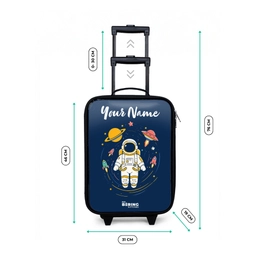 Astronaut - Planeet - Sterren - Raket Kinderkoffer - Zwart klein -productfoto_formaten