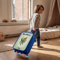 Dier - Dino - Natuur Kinderkoffer - Blauw klein -sfeer1