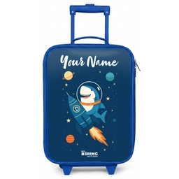 Dier - Ruimte - Planeet - Raket Kinderkoffer - Blauw klein -zz3dotto