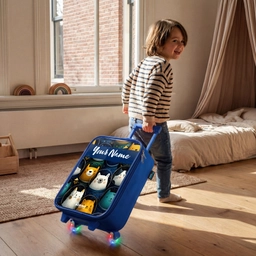 Dieren - Sterren - Planeten - Astronaut Kinderkoffer - Blauw klein -sfeer1