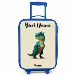 Dino - Dier - Groen Kinderkoffer - Blauw klein -3d
