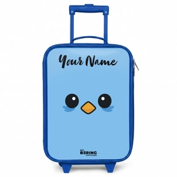 Kawai - Vogel - Blauw Kinderkoffer - Blauw klein -3d