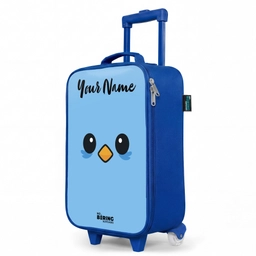Kawai - Vogel - Blauw Kinderkoffer - Blauw klein -productfoto_schuin