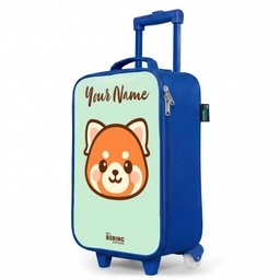 Kawai - Rode panda - Groen Kinderkoffer - Blauw klein -productfoto_schuin