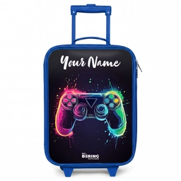 Neon - Controller - Verfspatten - Game Kinderkoffer - Blauw klein -3d