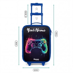 Neon - Controller - Verfspatten - Game Kinderkoffer - Blauw klein -productfoto_formaten