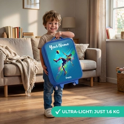 Neon - Voetbal - Schop - Kleurrijk Kinderkoffer - Blauw klein -sfeer2_EN