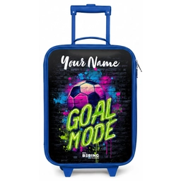 Neon - Graffiti - Voetbal - Kleurrijk Kinderkoffer - Blauw klein -zz3dotto
