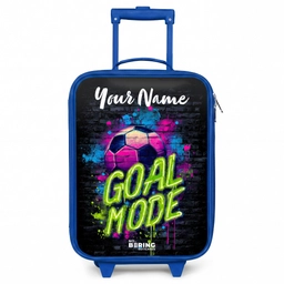 Neon - Graffiti - Voetbal - Kleurrijk Kinderkoffer - Blauw klein -3d