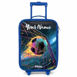 Neon - Net - Voetbal - Kleurrijk Kinderkoffer - Blauw klein -3d