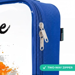 Voetbalvibes - Verf - Oranje Kinderkoffer - Blauw klein -rits_EN