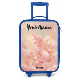 Eenhoorn - Wolken - Roze Kinderkoffer - Blauw klein -zz3dotto