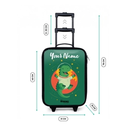 Dino - Planeet - Sterren - Groen Kinderkoffer - Zwart klein -productfoto_formaten