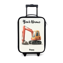 Graafmachine - Getekend - Oranje Kinderkoffer - Zwart klein -3d
