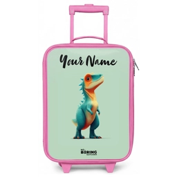 Dino - Dier - Groen - Oranje Kinderkoffer - Roze klein -zz3dotto