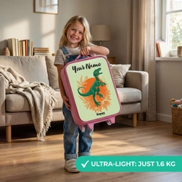 Dino - Natuur - Groen Kinderkoffer - Roze klein -sfeer2_EN
