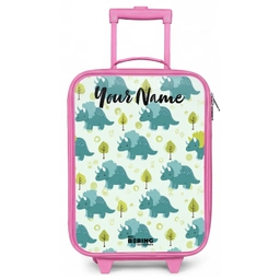 Dinos - Patroon - Natuur Kinderkoffer - Roze klein -zz3dotto