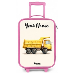 Kiepwagen - Getekend - Geel Kinderkoffer - Roze klein -zz3dotto