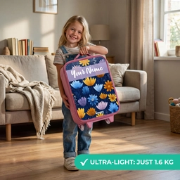 Bloemen - Patroon - Blauw Kinderkoffer - Roze klein -sfeer2_EN