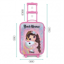 Meisje - Eenhoorn - Glitter Kinderkoffer - Roze klein -productfoto_formaten