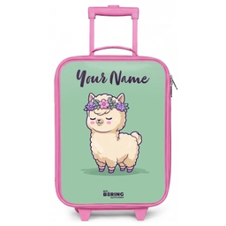 Kawai - Alpaca - Groen Kinderkoffer - Roze klein -zz3dotto