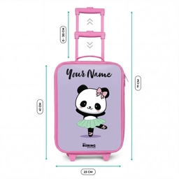 Kawai - Ballet - Panda Kinderkoffer - Roze klein -productfoto_formaten