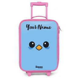 Kawai - Vogel - Blauw Kinderkoffer - Roze klein -zz3dotto
