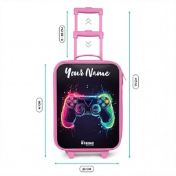 Neon - Controller - Verfspatten - Game Kinderkoffer - Roze klein -productfoto_formaten