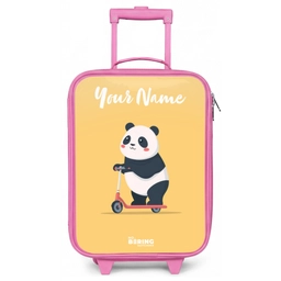 Panda - Step - Geel Kinderkoffer - Roze klein -zz3dotto